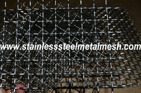 BWG18 (1.22mm Wire Dia.) Crimped Wire Mesh Aperture Size 10mm