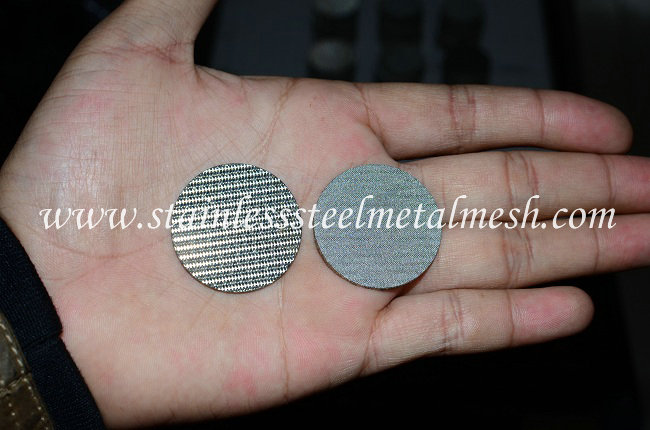 stainless steel sintered filter disc